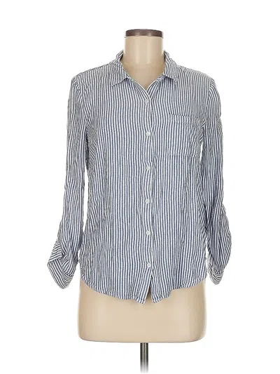 Pre-owned Soft Joie 3/4 Sleeve Button Down Shirt In Blue