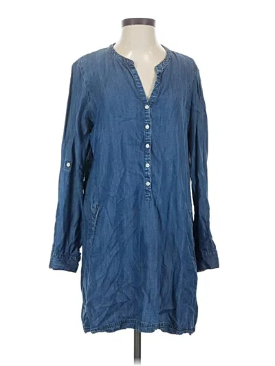 Pre-owned Soft Joie 3/4 Sleeve Button Down Shirt In Blue