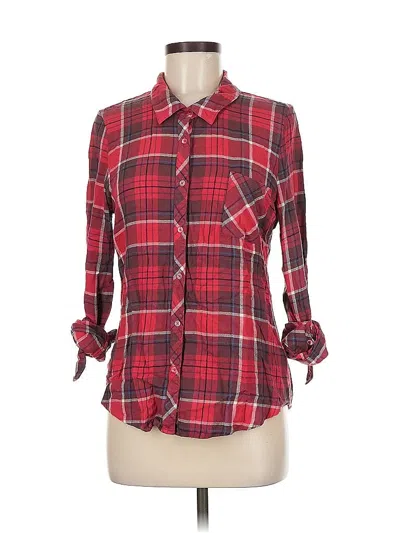 Pre-owned Soft Joie 3/4 Sleeve Button Down Shirt In Red