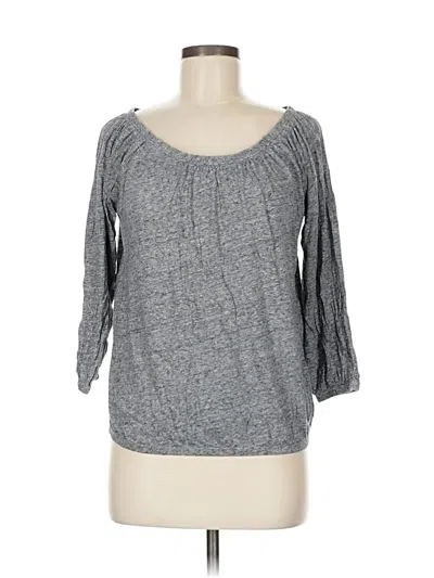 Pre-owned Soft Joie 3/4 Sleeve Top Gray Scoop Neck Tops