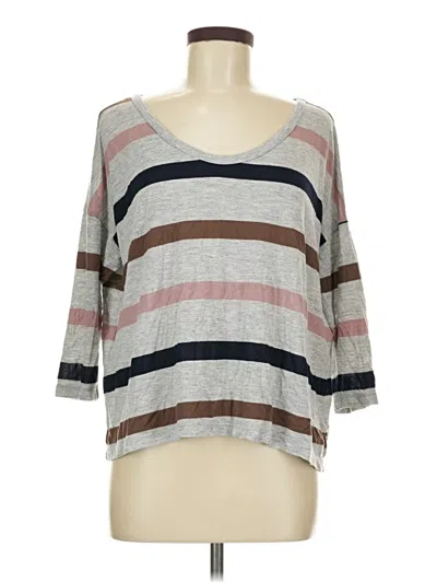 Pre-owned Soft Joie 3/4 Sleeve T-shirt In Gray