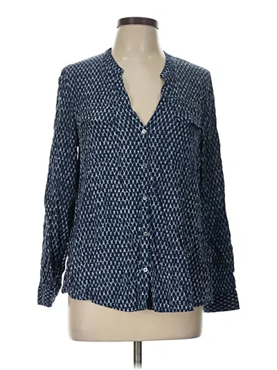 Pre-owned Soft Joie Long Sleeve Blouse In Blue