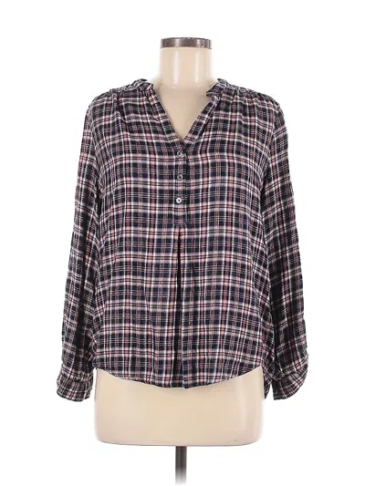 Pre-owned Soft Joie Long Sleeve Blouse In Gray