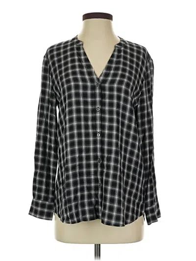 Pre-owned Soft Joie Long Sleeve Blouse In Gray