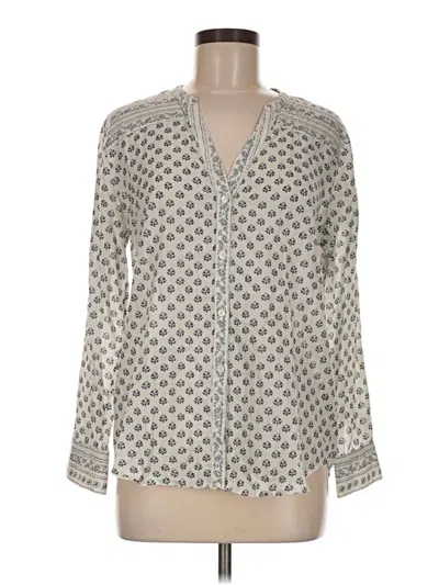 Pre-owned Soft Joie Long Sleeve Blouse In Gray
