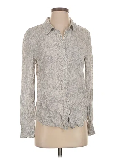 Pre-owned Soft Joie Long Sleeve Blouse In Gray