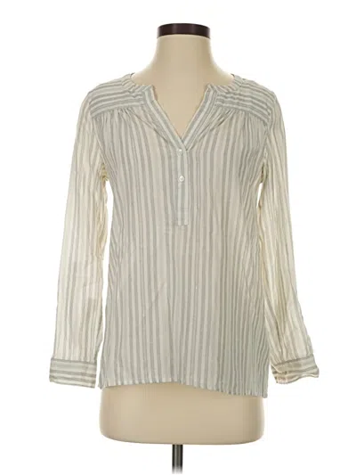 Pre-owned Soft Joie Long Sleeve Blouse In Ivory