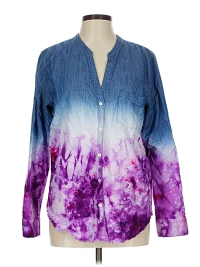 Pre-owned Soft Joie Long Sleeve Blouse In Purple