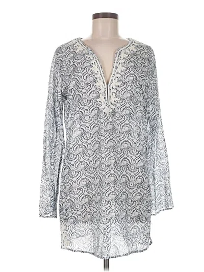 Pre-owned Soft Joie Long Sleeve Blouse In Silver