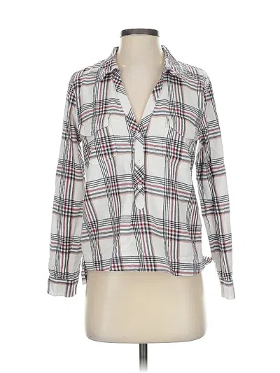 Pre-owned Soft Joie Long Sleeve Blouse In Silver