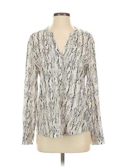 Pre-owned Soft Joie Long Sleeve Blouse In White