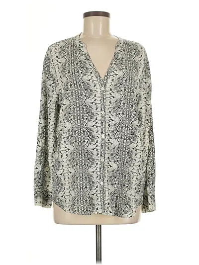 Pre-owned Soft Joie Long Sleeve Blouse In White