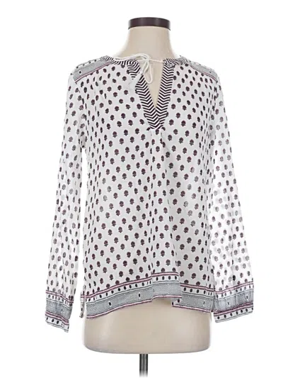 Pre-owned Soft Joie Long Sleeve Blouse In White