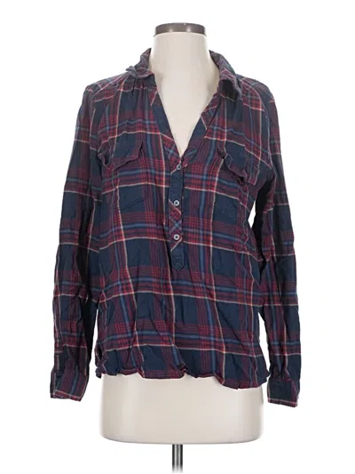 Pre-owned Soft Joie Long Sleeve Button Down Shirt In Blue