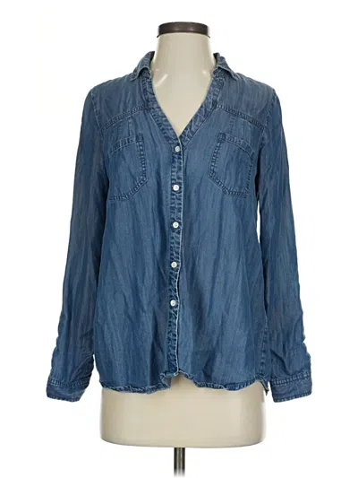 Pre-owned Soft Joie Long Sleeve Button Down Shirt In Blue