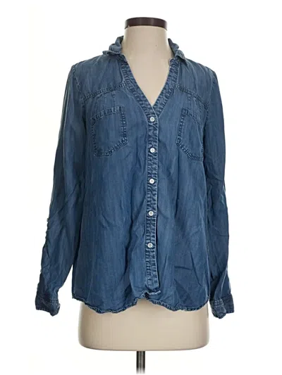 Pre-owned Soft Joie Long Sleeve Button Down Shirt In Blue