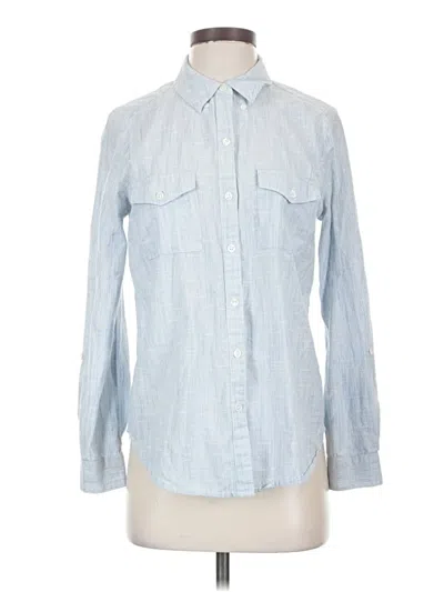 Pre-owned Soft Joie Long Sleeve Button Down Shirt In Blue