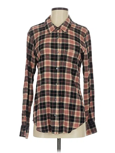 Pre-owned Soft Joie Long Sleeve Button Down Shirt In Brown