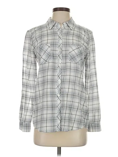 Pre-owned Soft Joie Long Sleeve Button Down Shirt In Gray