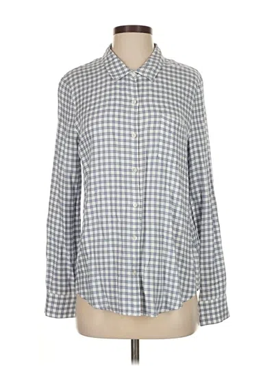 Pre-owned Soft Joie Long Sleeve Button Down Shirt In Gray