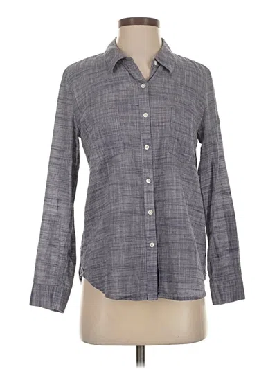 Pre-owned Soft Joie Long Sleeve Button Down Shirt In Gray