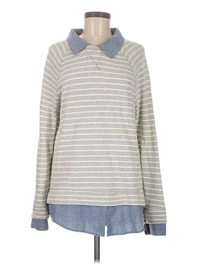 Pre-owned Soft Joie Long Sleeve Polo Shirt In Gray