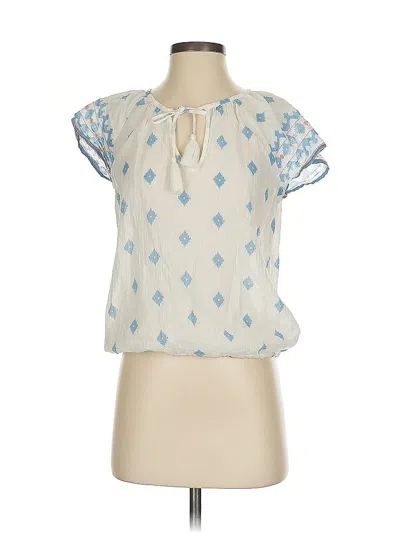 Pre-owned Soft Joie Short Sleeve Blouse In White
