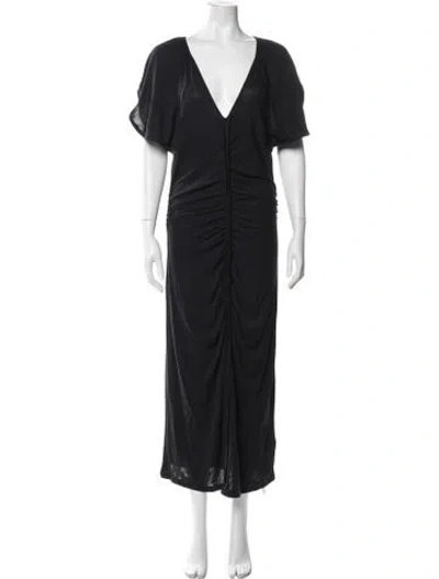 Pre-owned Soft Joie V-neck Long Dress W/ Tags In Black