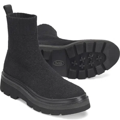 Soft Sofft Provea Sf0075501-001 Women's Us 10 Black Leather Lined Ankle Boots Zpo3515