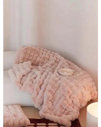 Soft Space Multifunctional Throw Blanket/rug In Pink