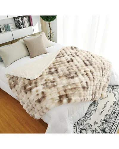 Soft Space Multifunctional Throw Blanket/rug In Neutral