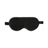 Soft Strokes Silk Black Pure Mulberry Aviator Style Silk Eye Mask Set Of Two In Charcoal Icecream In Black