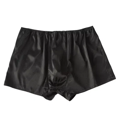 Soft Strokes Silk Black Pure Mulberry Silk Men's Trunks