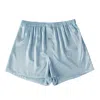 Soft Strokes Silk Cornflower Blue Pure Mulberry Silk Men's Boxers In Blue