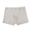 Soft Strokes Silk Knitted Silk Men Trunks In Silver
