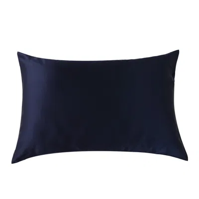 Soft Strokes Silk Luxury Pure Mulberry Silk Pillowcase In Blue