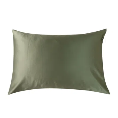 Soft Strokes Silk Luxury Pure Mulberry Silk Pillowcase In Green