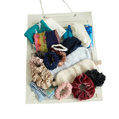 Soft Strokes Silk Luxury Silk Accessories Advent Calendar For Women With Twenty Four Days Countdown - Christmas Gift In Beige/black/blue/brown/gray/pink/red/white/yellow