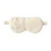 Soft Strokes Silk Neutrals Pure Mulberry Aviator Style Silk Eye Mask Set Of Two In Chestnut Cream In Brown/purple/white