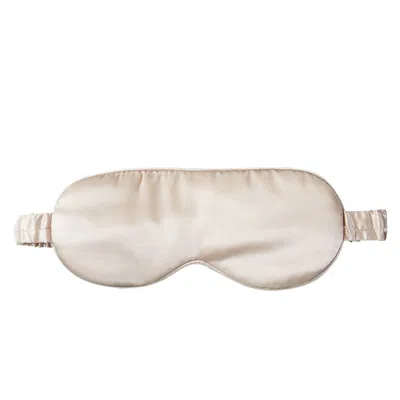 Soft Strokes Silk Neutrals Pure Mulberry Silk Eye Mask Set Of Two In Beige In Beige/purple