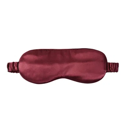 Soft Strokes Silk Red Pure Mulberry Silk Eye Mask Set Of Two In Burgundy