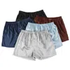 Soft Strokes Silk Set Of Five Pure Mulberry Silk Men's Boxers In Purple
