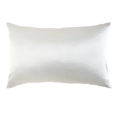 Soft Strokes Silk White Luxury Pure Mulberry Silk Pillowcase - King Size - Drape Collection Neutrals In Fleur De Sel