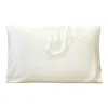 Soft Strokes Silk White Pure Mulberry Silk Pillowcase - Standard Size- Ivory In White