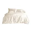 Soft Strokes Silk White Pure Mulberry Silk Seamless - Four-piece Sheet Set - Queen Size - Ivory In White