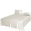 Soft Strokes Silk White Pure Mulberry Silk Seamless Flat Sheet - Queen - Ivory In White