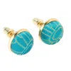 Soft Strokes Silk Women's Blue / Green Pure Silk Brocade Earrings