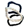 Soft Strokes Silk Women's Blue Set Of Three Pure Mulberry Silk Skinny Scrunchie Weekly Special Hair Ties Everyday Clas In Blue