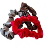 Soft Strokes Silk Women's Brown Set Of Three Pure Mulberry Silk Mini Scrunchie Weekly Special Hair Ties Parisian Cafe In Brown