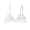 Soft Strokes Silk Women's Classic Pure Silk Bralette - White In White